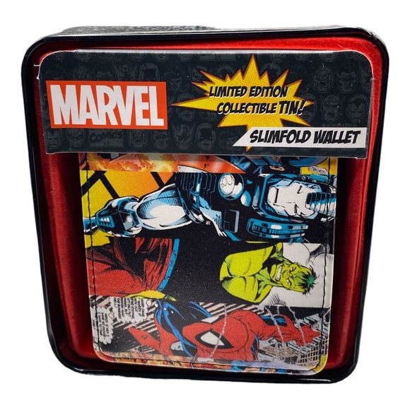 Marvel Comics Books Superhero Limited Edition Men's Retro Slimfold Wallet. - Picture 2 of 6